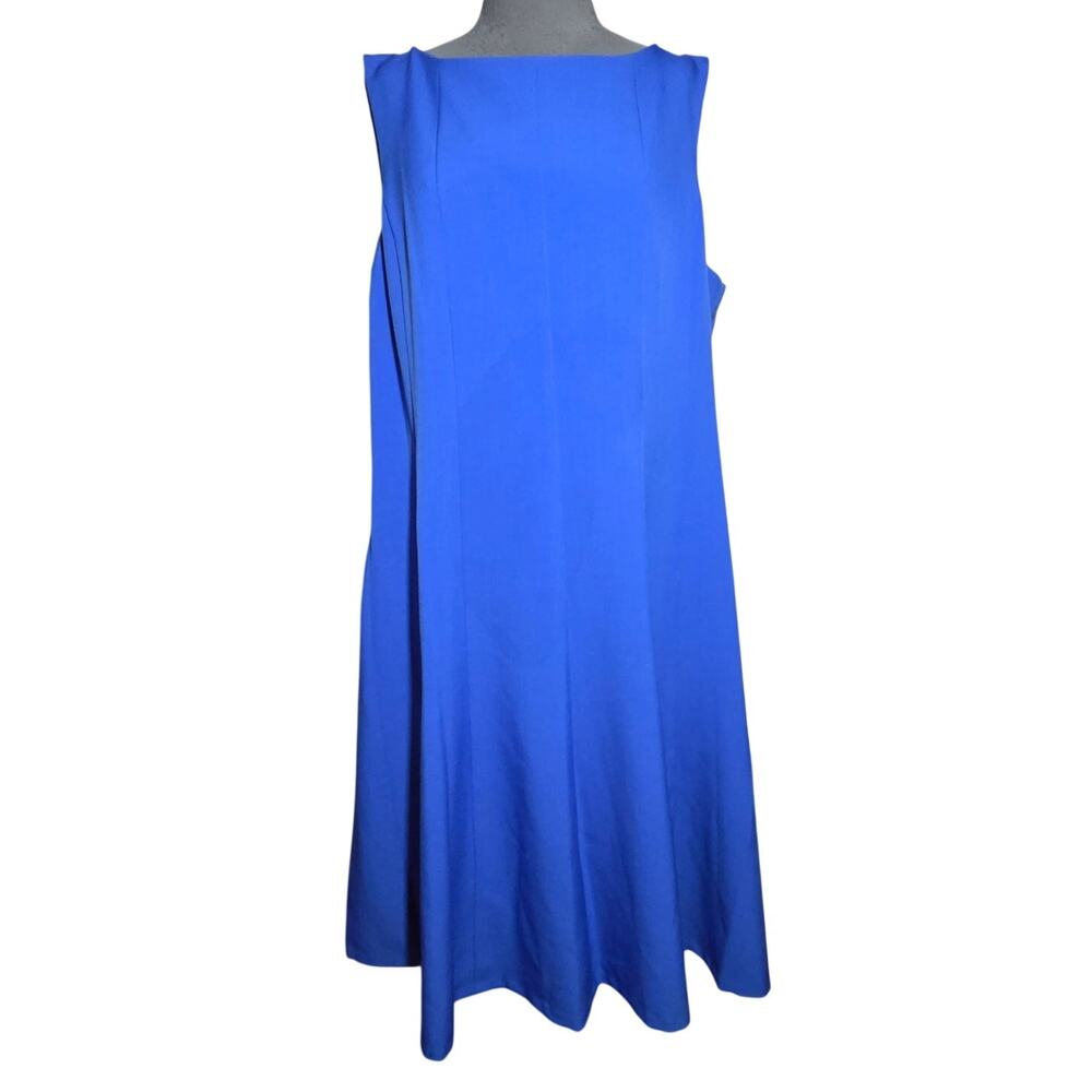 Black Label by Evan Picone Blue Sleeveless Dress Size 18